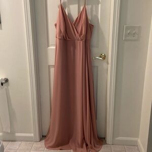 Birdy Grey Chiffon Kaia BRIDESMAID Dress in Dusty Rose